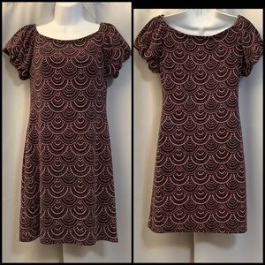 Erin Blair Dress Women’s Size Medium.  Metallic Formal  Pinks On Black